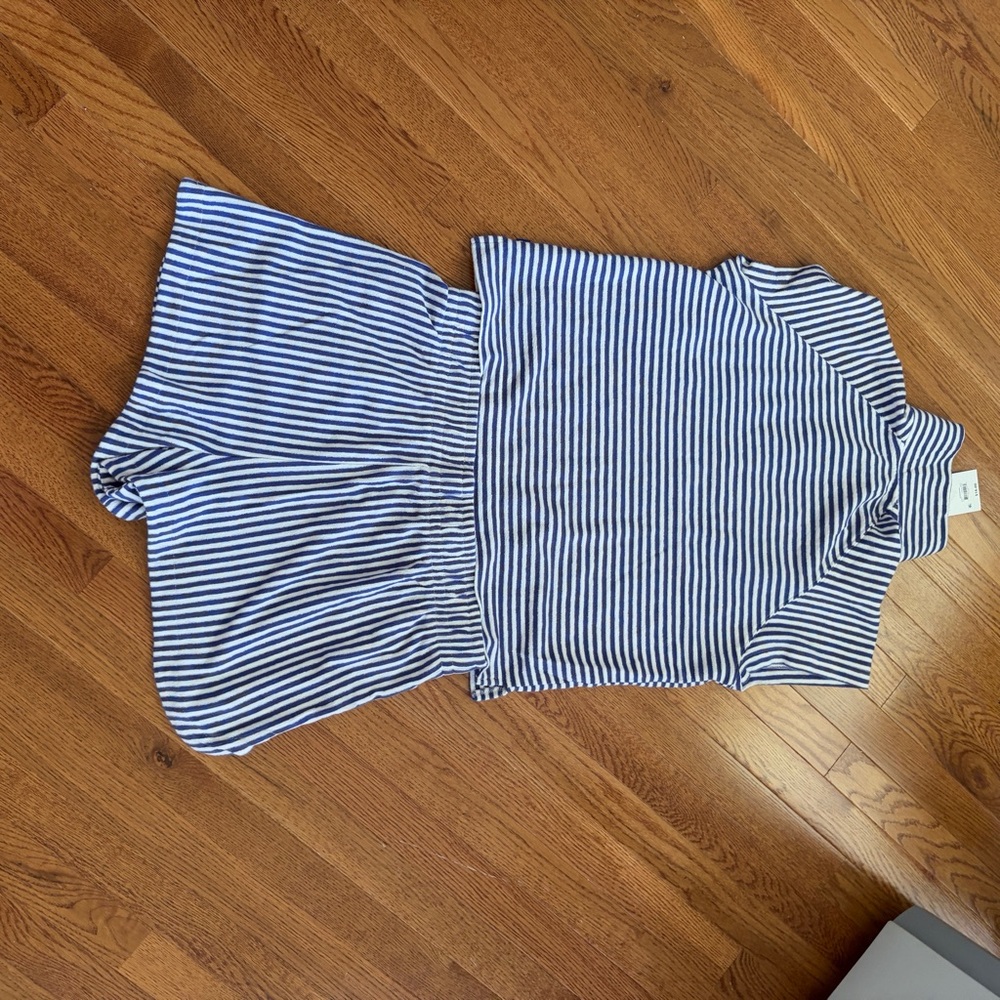 NWT! Blue Striped Women's Terrycloth Top 100% Cotton (set available) - Picture 6 of 6